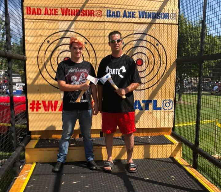 Two throwers in trailer